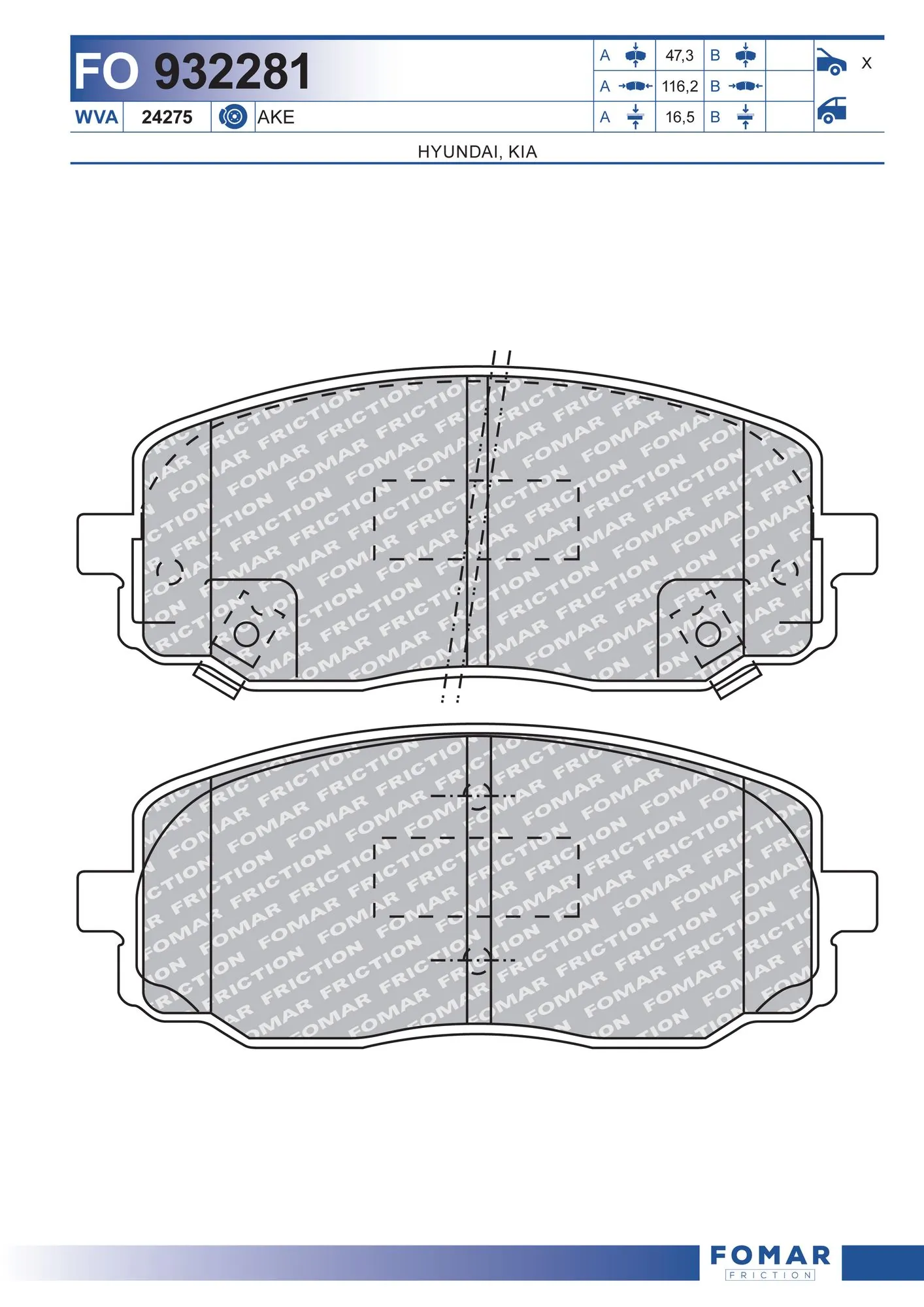 Brake Pad Set, disc brake
